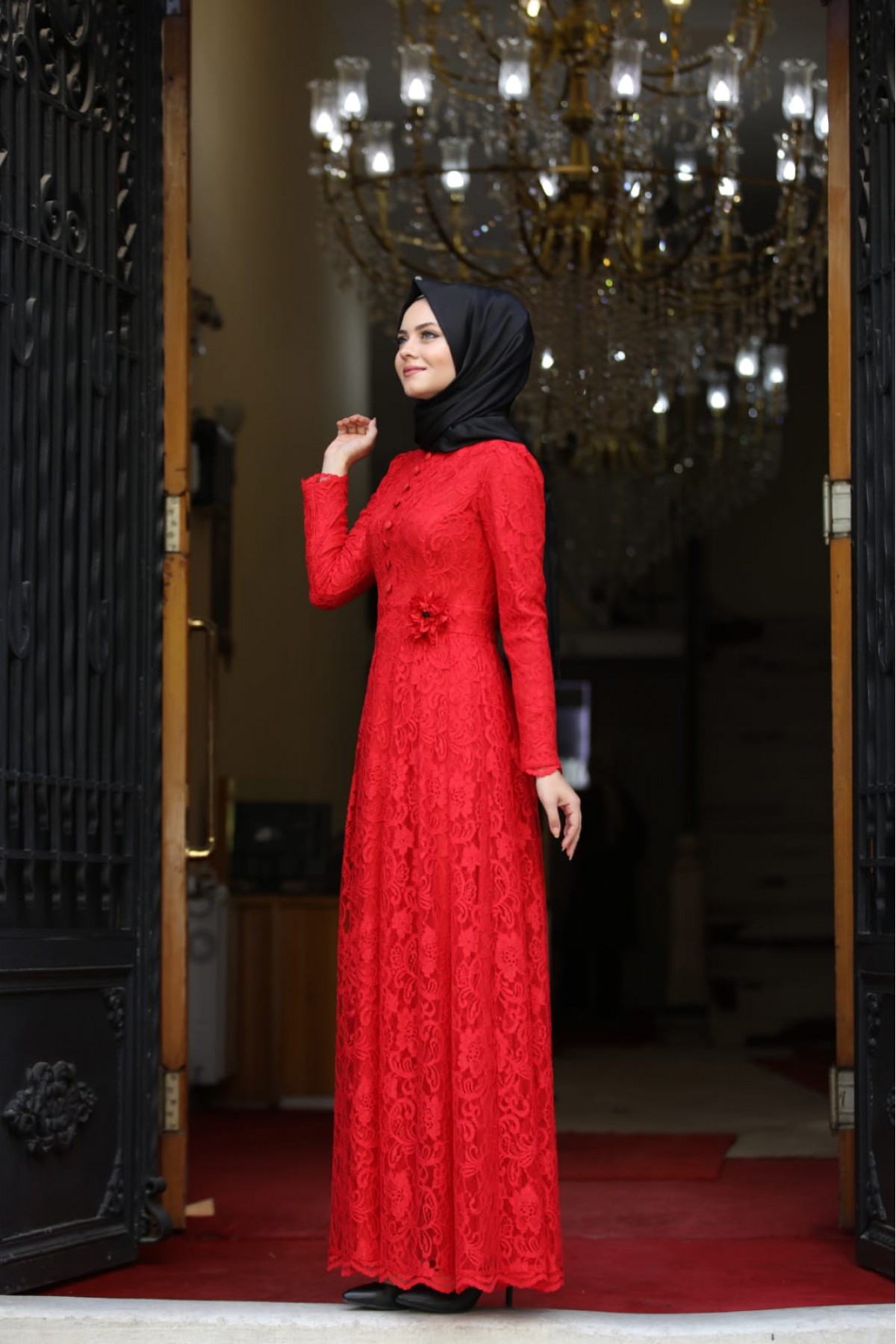 Ahunisa Henna Abiye Kırmızı 5646