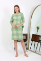 Akebeniz Pamuk Ev Elbisesi Tunik Gecelik Yeşil 13131
