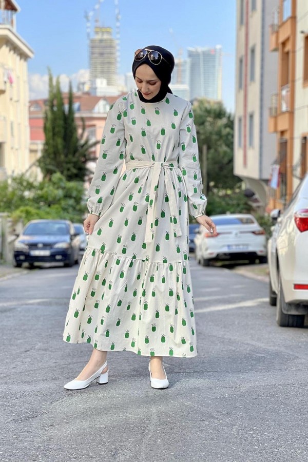 Moda Çizgi Tesettür Elbise