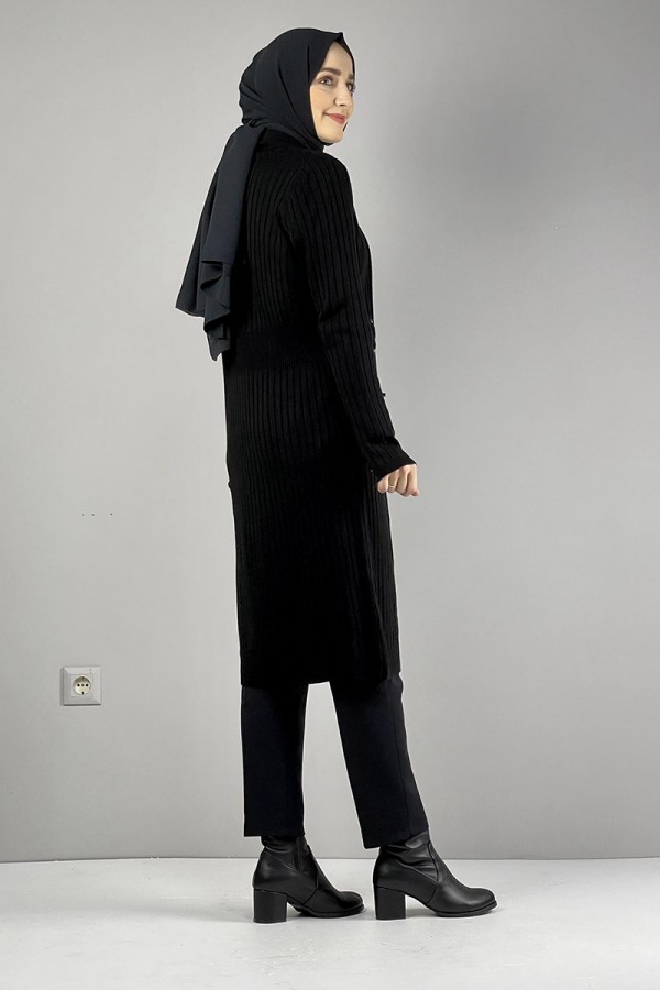 Moda Çizgi Triko Hırka