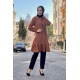Moda Çizgi Desenli Tunik