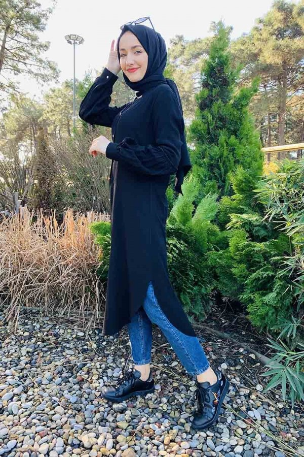 Moda Çizgi Desenli Tunik