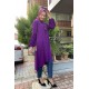 Moda Çizgi Desenli Tunik