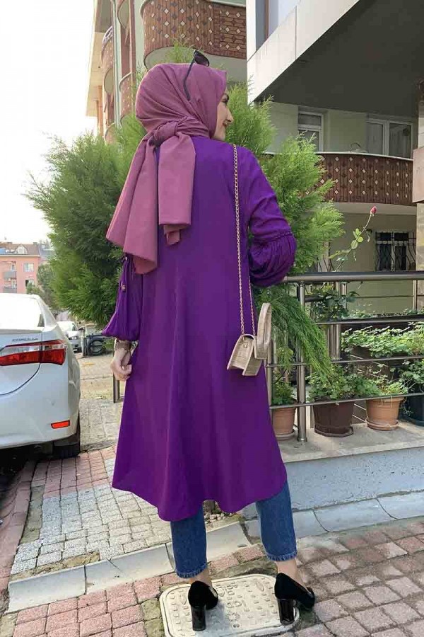 Moda Çizgi Desenli Tunik