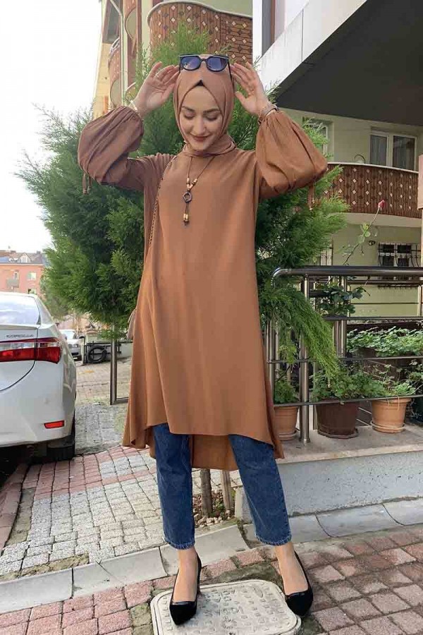 Moda Çizgi Desenli Tunik