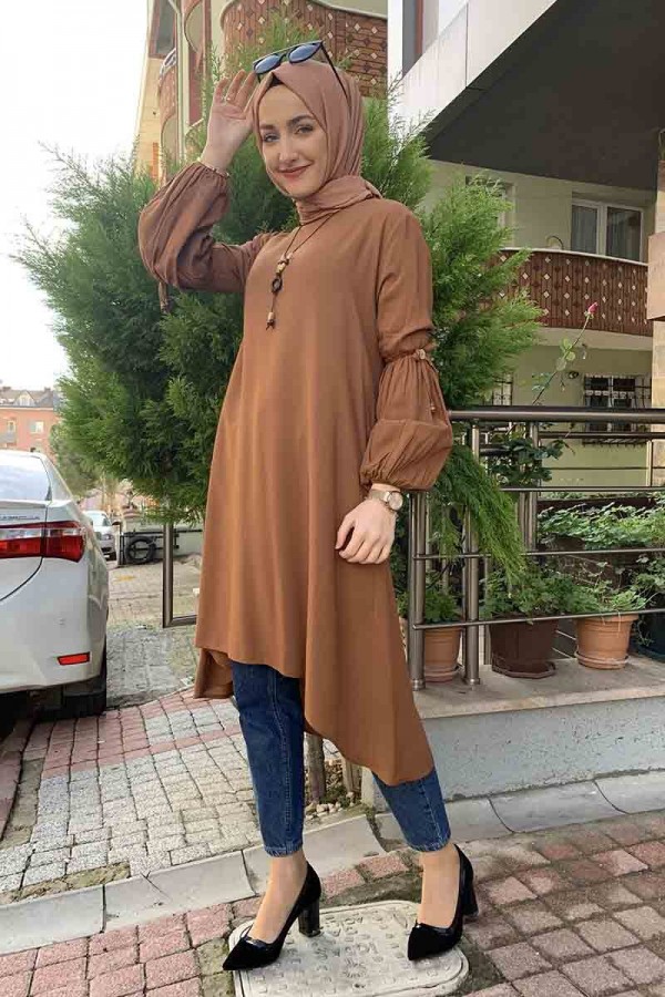 Moda Çizgi Desenli Tunik