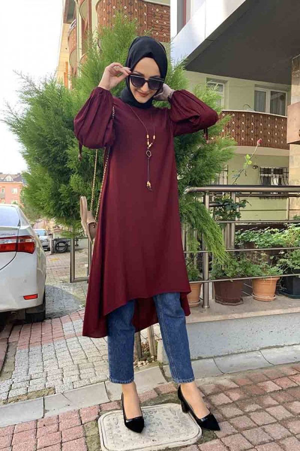 Moda Çizgi Desenli Tunik