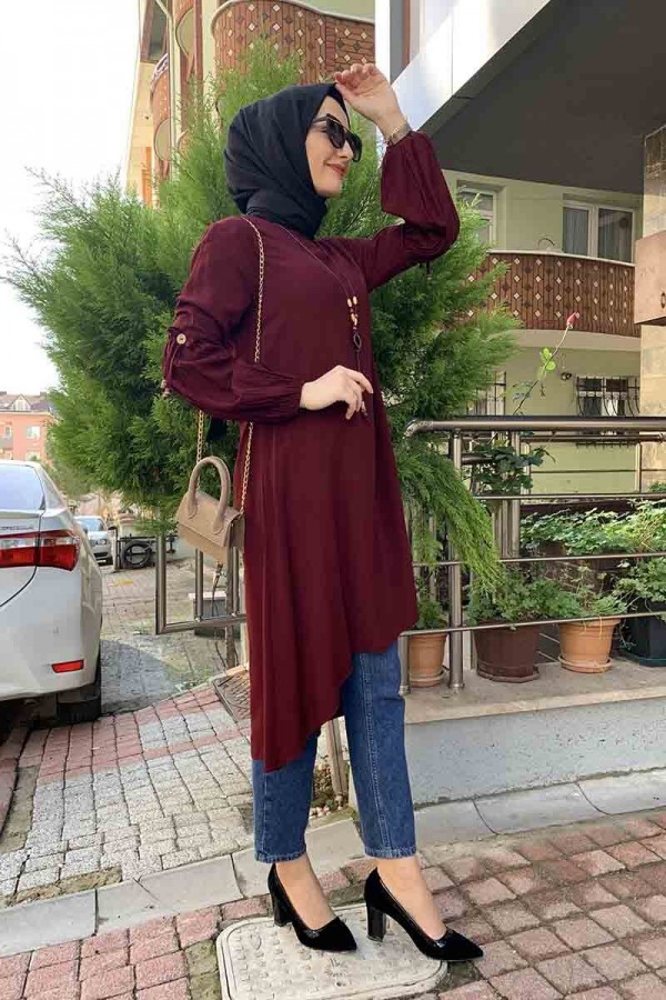 Moda Çizgi Desenli Tunik