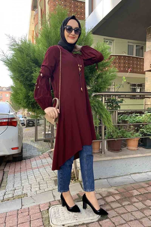 Moda Çizgi Desenli Tunik