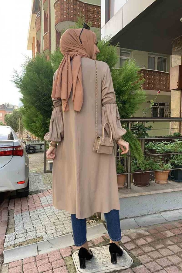 Moda Çizgi Desenli Tunik