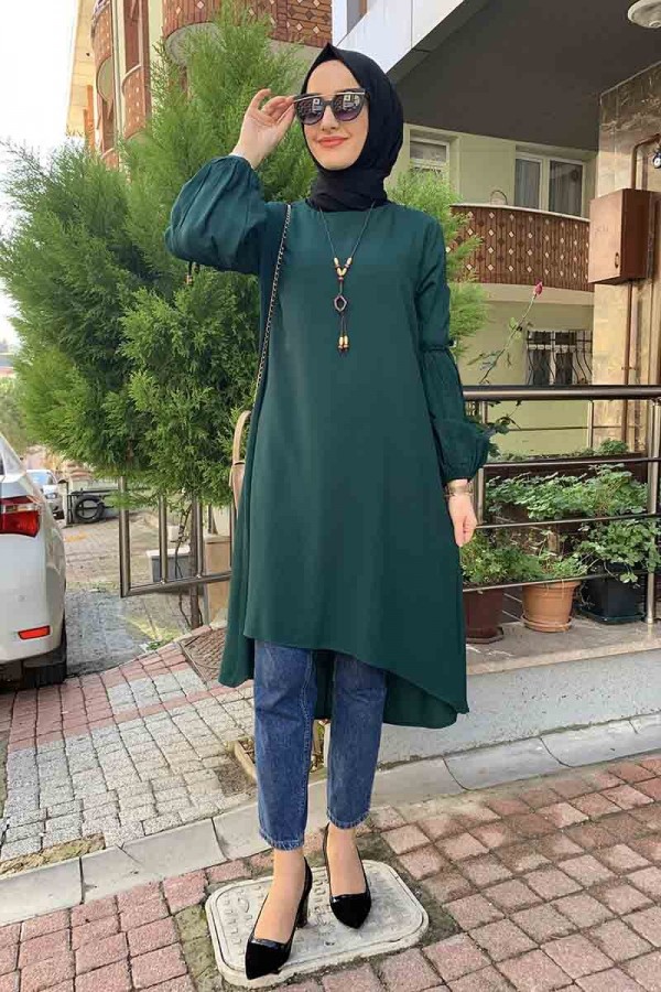 Moda Çizgi Desenli Tunik