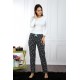 Bayan %100 Pamuk Penye Tek Alt Pijama 27280