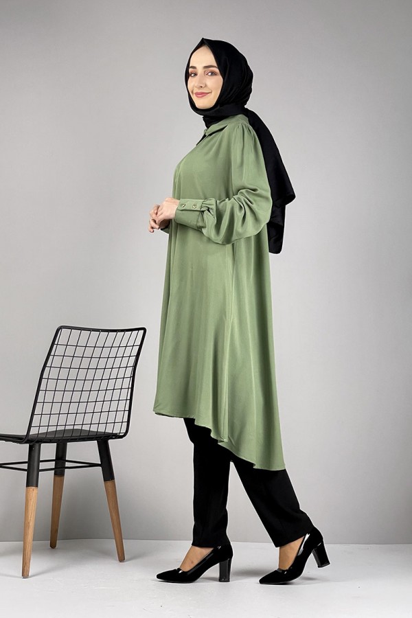 Moda Çizgi Desenli Tunik