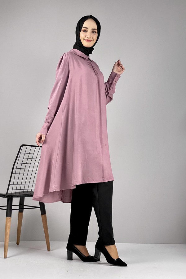 Moda Çizgi Desenli Tunik