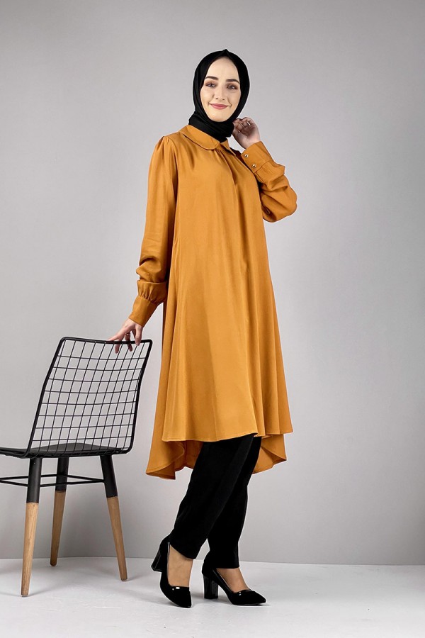 Moda Çizgi Desenli Tunik