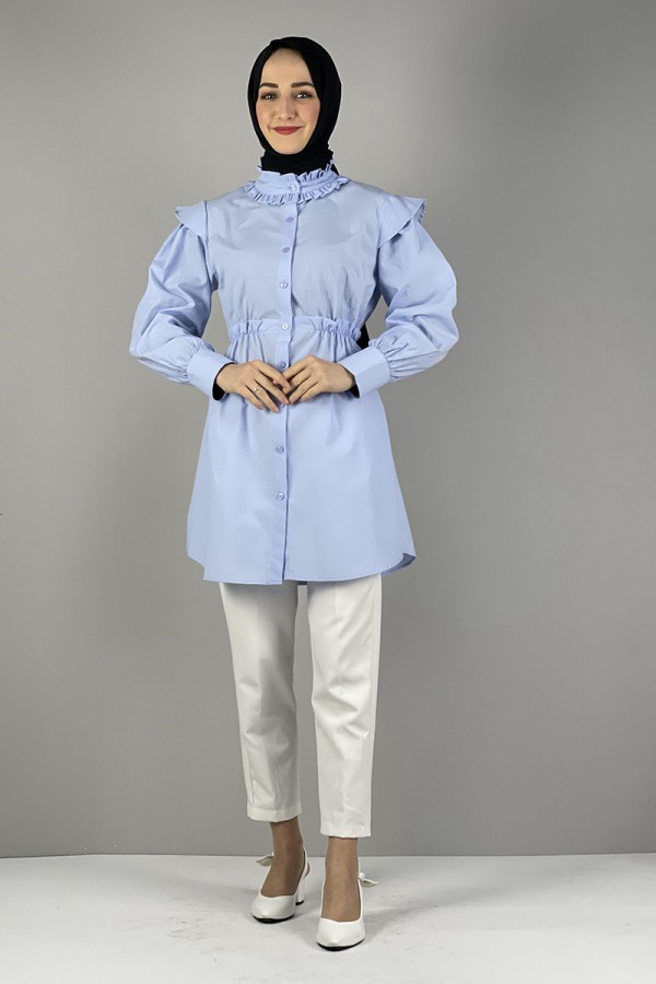 Moda Çizgi Desenli Tunik
