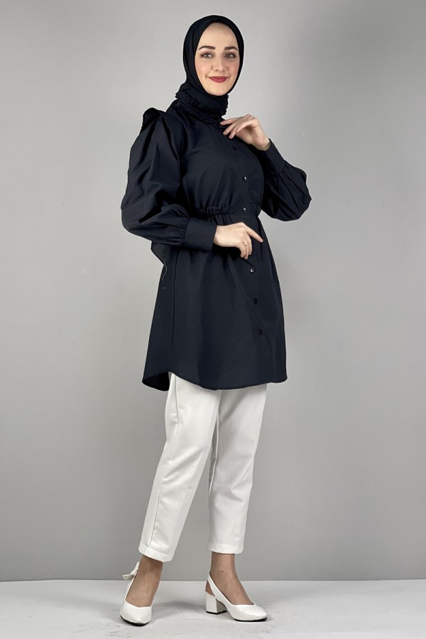 Moda Çizgi Desenli Tunik