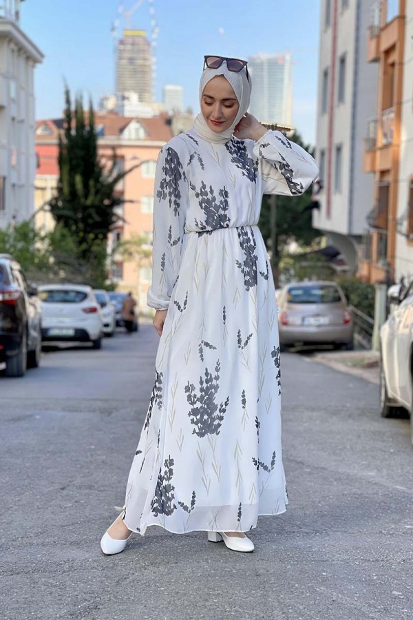 Moda Çizgi Tesettür Elbise
