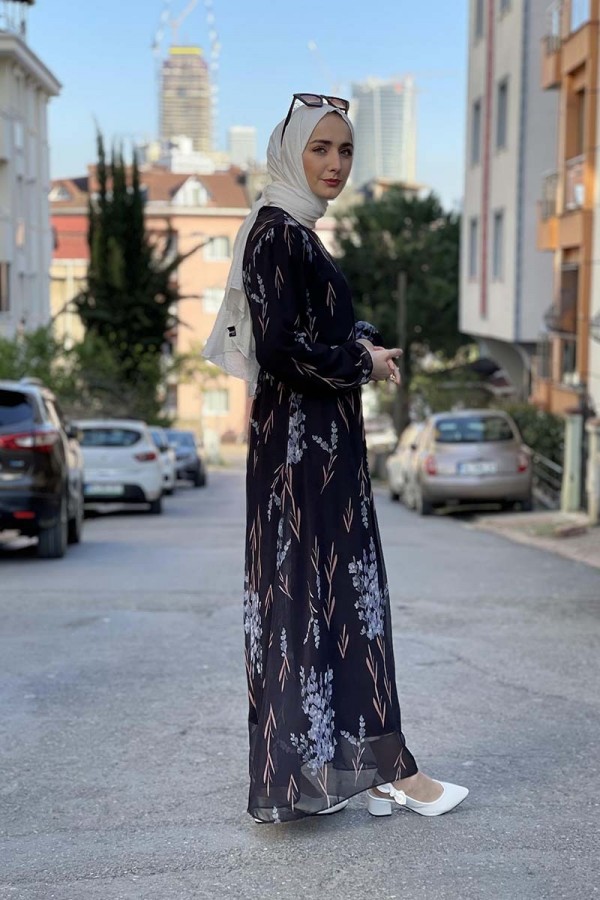 Moda Çizgi Tesettür Elbise