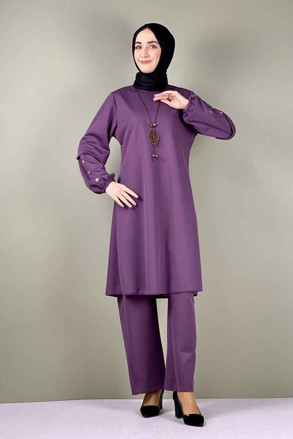 Moda Çizgi Büyük Beden Tesettür Takım