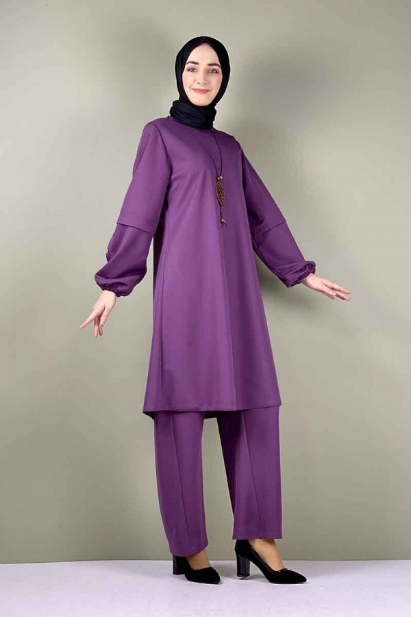 Moda Çizgi Büyük Beden Tesettür Takım