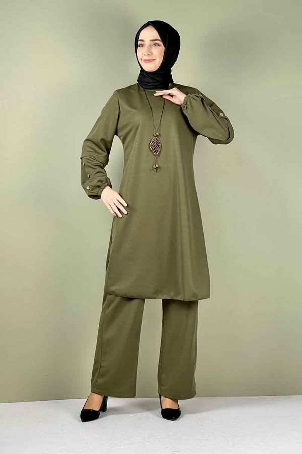 Moda Çizgi Büyük Beden Tesettür Takım