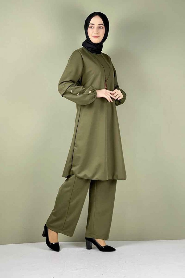 Moda Çizgi Büyük Beden Tesettür Takım