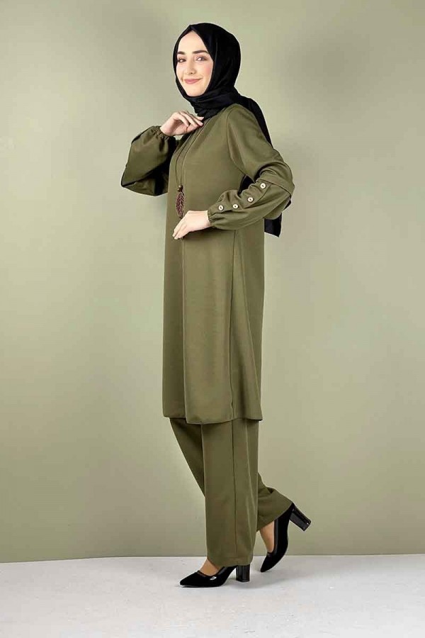 Moda Çizgi Büyük Beden Tesettür Takım