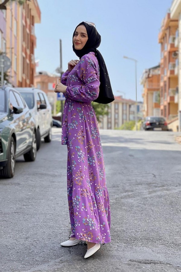 Moda Çizgi Tesettür Elbise