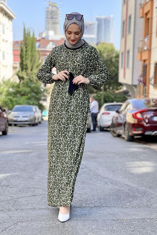 Moda Çizgi Tesettür Elbise