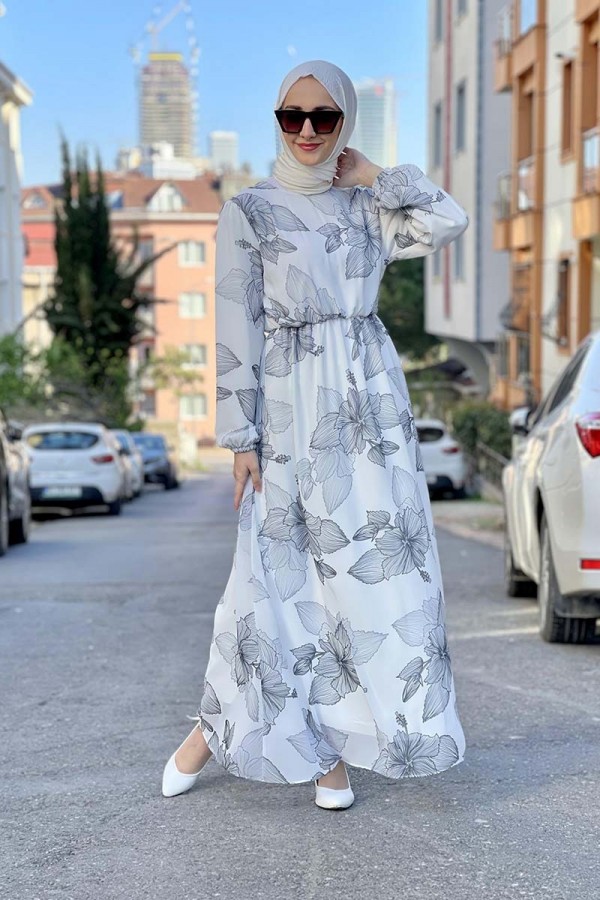 Moda Çizgi Tesettür Elbise
