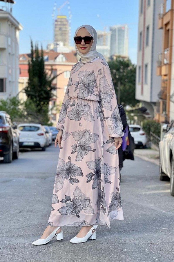Moda Çizgi Tesettür Elbise