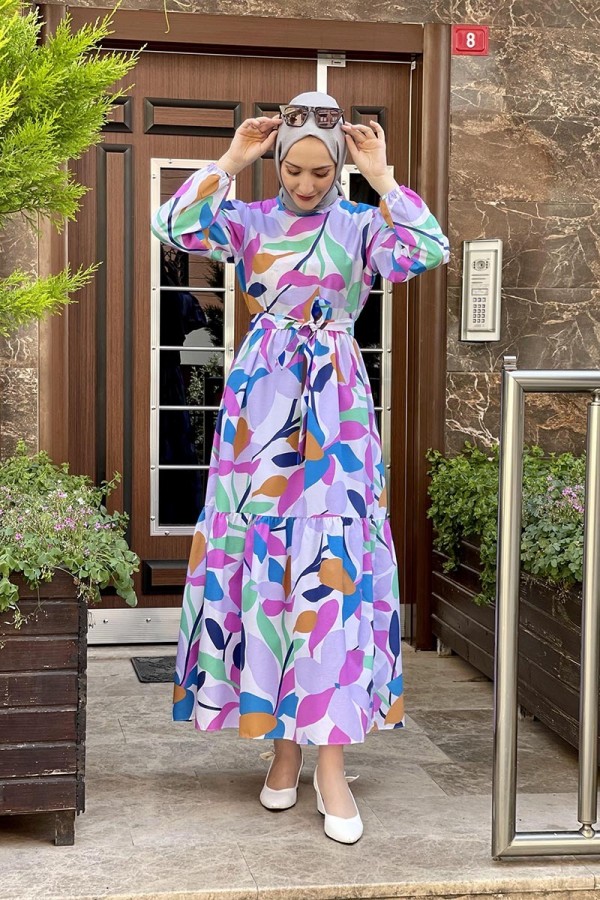 Moda Çizgi Tesettür Elbise