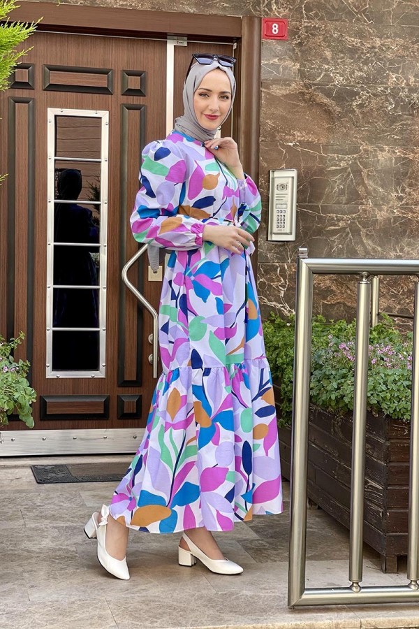 Moda Çizgi Tesettür Elbise