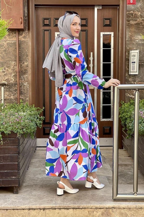 Moda Çizgi Tesettür Elbise
