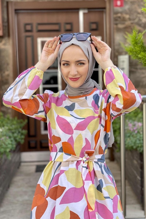 Moda Çizgi Tesettür Elbise