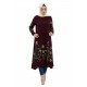 Moda Çizgi İşlemeli Krep Şal