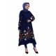 Moda Çizgi İşlemeli Krep Şal