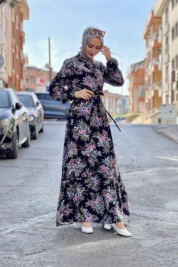 Moda Çizgi Tesettür Elbise