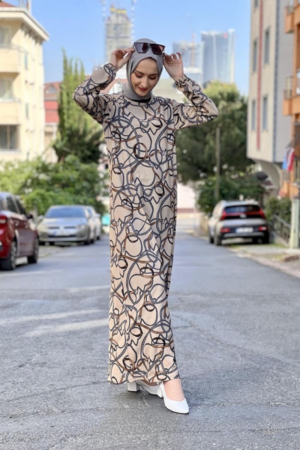 Moda Çizgi Tesettür Elbise