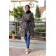 Moda Çizgi Desenli Tunik