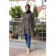 Moda Çizgi Desenli Tunik