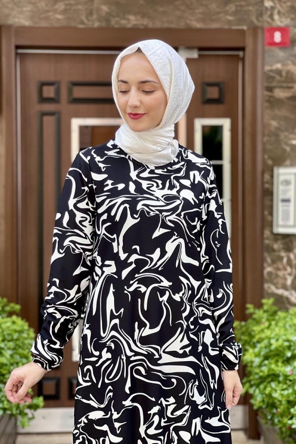 Moda Çizgi Tesettür Elbise