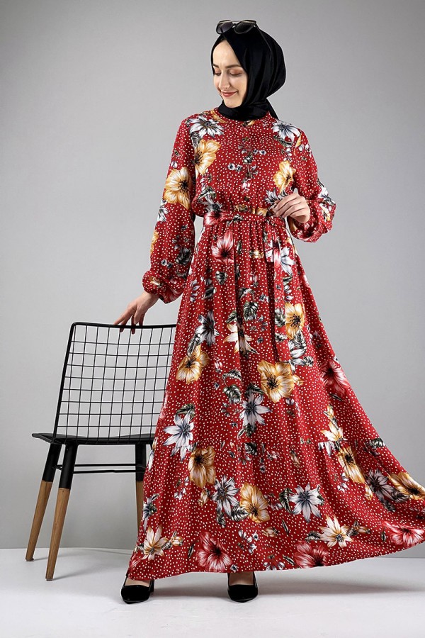 Moda Çizgi Tesettür Elbise