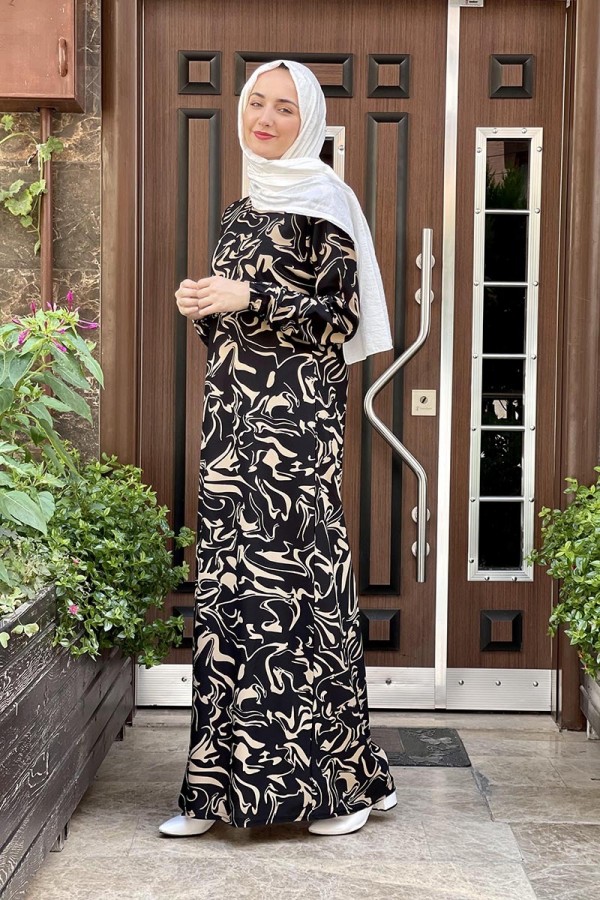 Moda Çizgi Tesettür Elbise