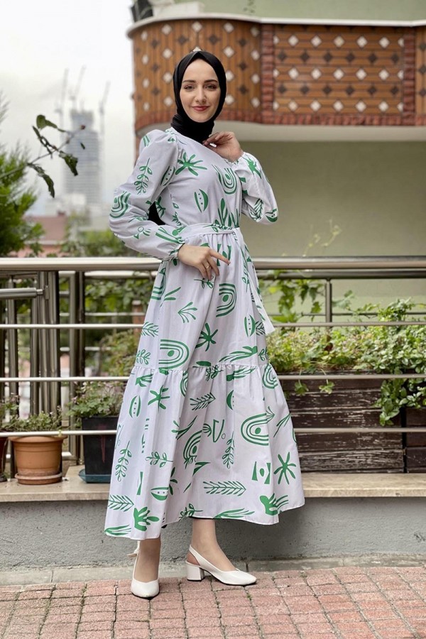 Moda Çizgi Tesettür Elbise