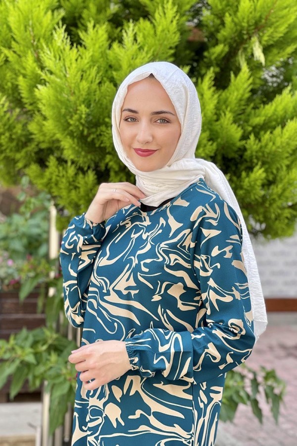 Moda Çizgi Tesettür Elbise