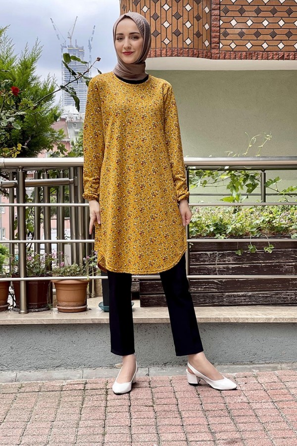 Moda Çizgi Desenli Tunik