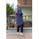 Moda Çizgi Desenli Tunik