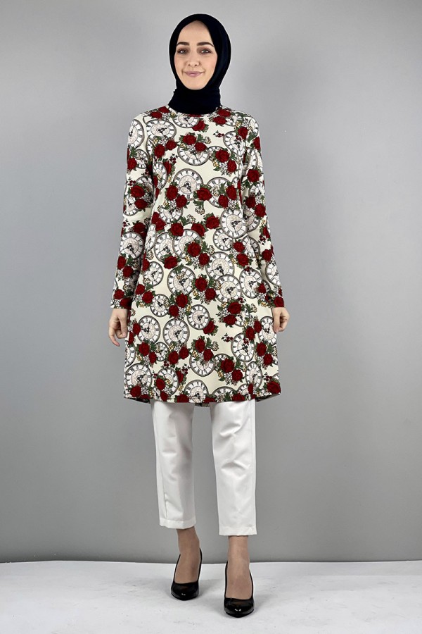 Moda Çizgi Desenli Tunik